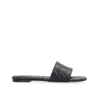 Mules de piel de cordero negro