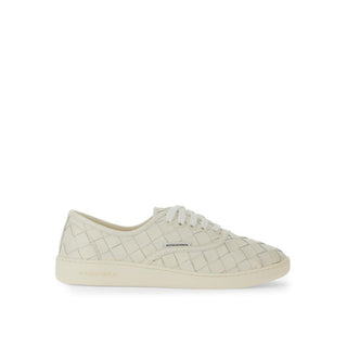 Weiße Low-Top-Sneaker aus Kalbsleder
