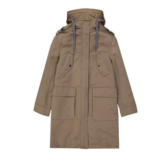 Brauner Polyester-Parka