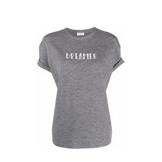Graues Elastan-T-Shirt