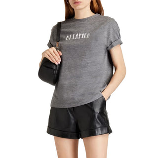Graues Elastan-T-Shirt