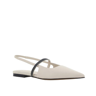 Weiße Ballerinas aus Kalbsleder