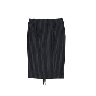 Gray Virgin Wool Midi Skirt