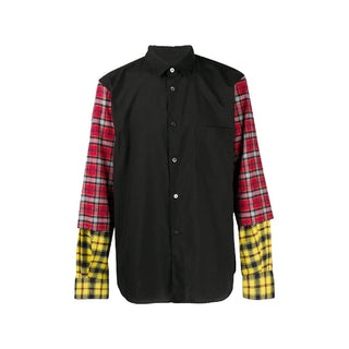 Camisa de vestir de algodón negra