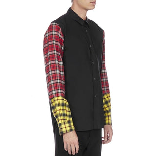 Camisa de vestir de algodón negra
