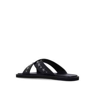 Sandalias de tiras de piel de becerro negro