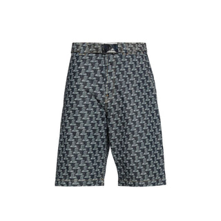 Blue Cotton Knee Length