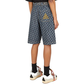 Blaue Baumwollshorts