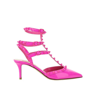Zapatos de tacón multicolor de piel de becerro