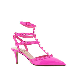 Zapatos de tacón multicolor de piel de becerro