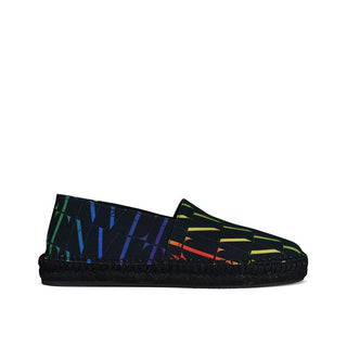 Schwarze Espadrilles aus Leinen