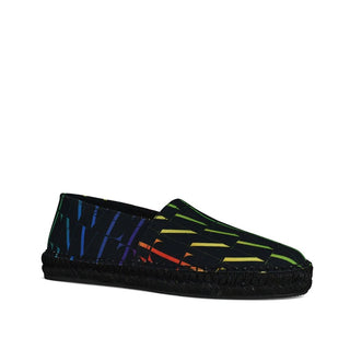 Schwarze Espadrilles aus Leinen