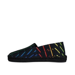Schwarze Espadrilles aus Leinen