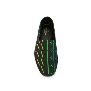 Schwarze Espadrilles aus Leinen