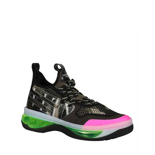Schwarze sportliche Stoff-Sneaker
