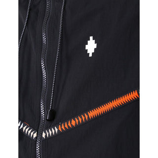 Schwarze Polyamid-Shell-Jacke