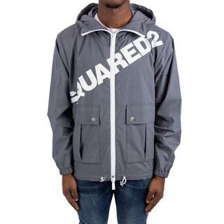 Gray Cotton Shell Jacket