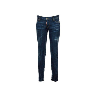Blaue Slim-Fit Jeans aus Baumwolle