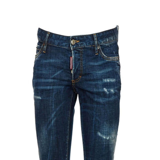 Blaue Slim-Fit Jeans aus Baumwolle