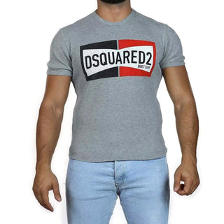 Graues Baumwoll-T-Shirt