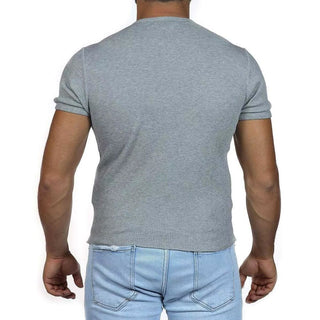 Graues Baumwoll-T-Shirt