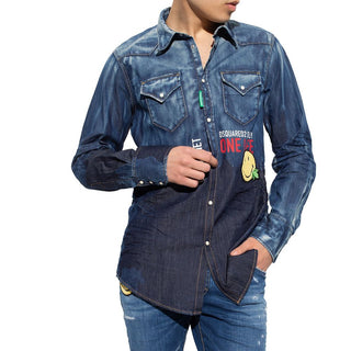 Blaues Jeanshemd