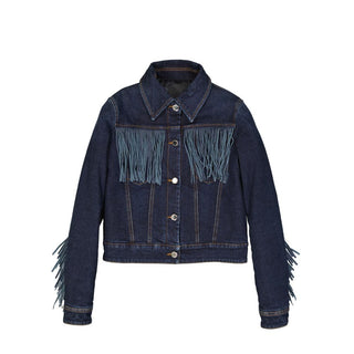 Blaue Jeansjacke aus Baumwolle