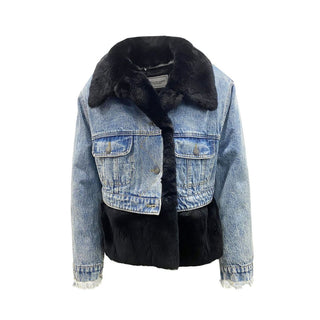 Blaue Jeansjacke aus Baumwolle
