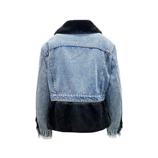 Blaue Jeansjacke aus Baumwolle
