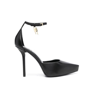 Zapatos de tacón negros de piel de becerro