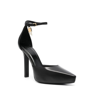 Zapatos de tacón negros de piel de becerro