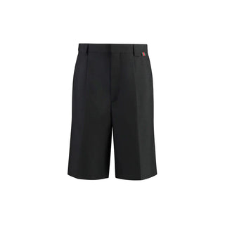 Schwarze Polyester-Bermudashorts