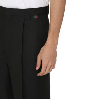 Schwarze Polyester-Bermudashorts