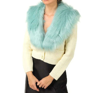 Weißer Wollcardigan
