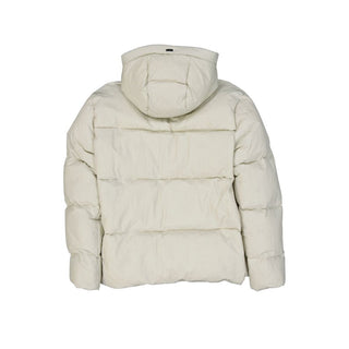 White Polyamide Full-Length Jacket