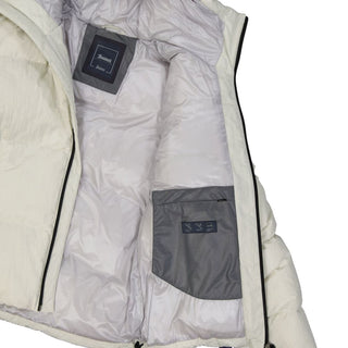 White Polyamide Full-Length Jacket