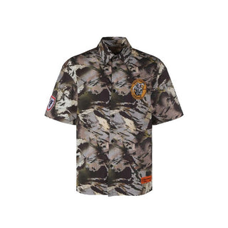 Bicolor Cotton Shortsleeve Shirt