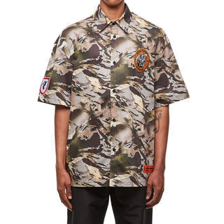 Bicolor Cotton Shortsleeve Shirt