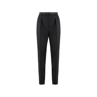 Pantalones de vestir de elastano negro