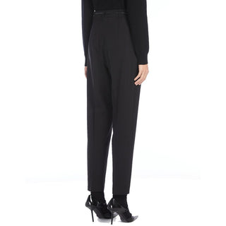 Pantalones de vestir de elastano negro