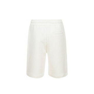 Weiße Baumwoll-Bermudashorts
