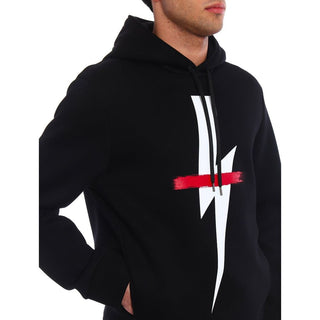 Schwarzes Baumwoll-Sweatshirt