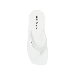 Weiße Gummi-Sandalen