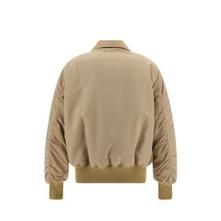 Beige Polyamide Bomber
