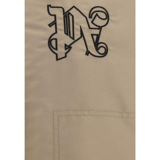 Beige Polyamide Bomber