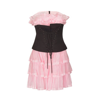 Mehrfarbiges Baumwoll-Cocktailkleid