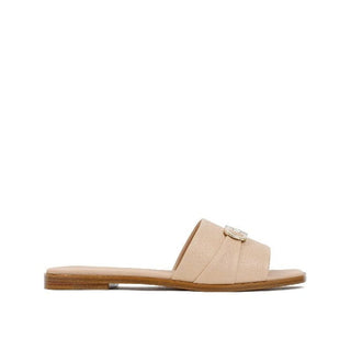 Beige Kalbsleder-Sandalen