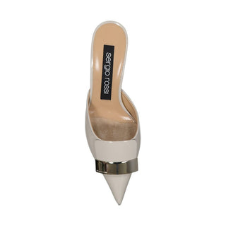 Beige Pantoletten aus Kalbsleder