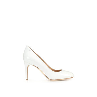 White Calfskin Pumps