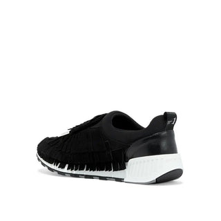Schwarze sportliche Stoff-Sneaker
